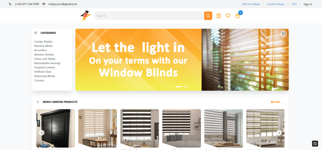 An image of the Sclique E-commerce project.